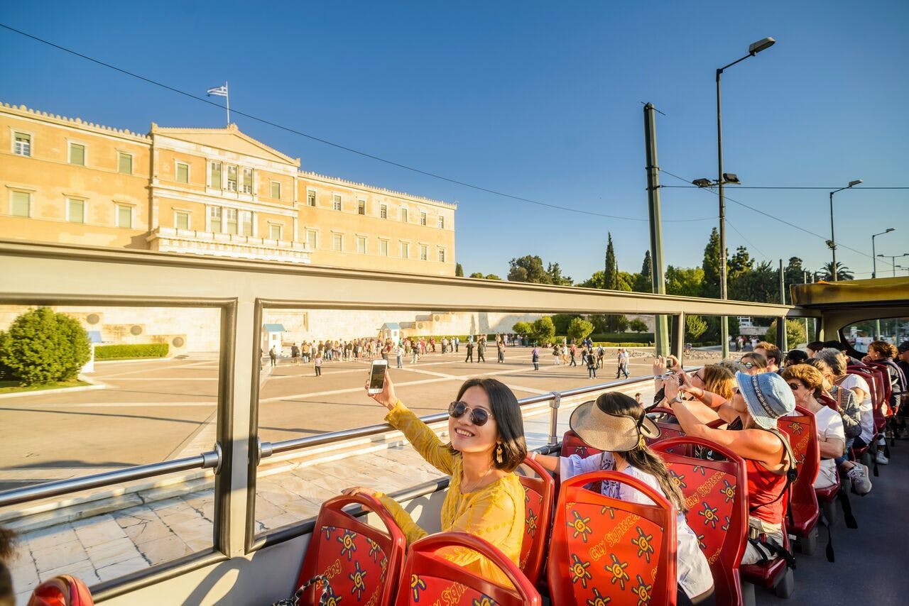 Tour in autobus hop-on hop-off di City Sightseeing di Atene
